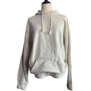 Y2K Style Reebok Off White Oversized Hoodie